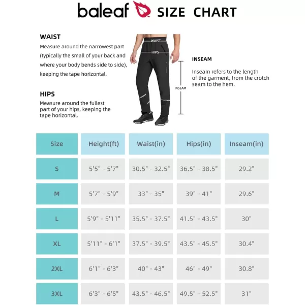 BALEAF Mens Winter Cycling Pants Mountain Bike Cold Weather Hiking Gear Windproof Fleece Lined Running Ski Bicycle ClothesA03black