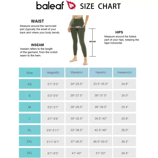 BALEAF Nuleaf High Waisted Workout Leggings for Women 25  Buttery Soft Tummy Control Gym Fitness Yoga 78 Pant with PocketsDark Green