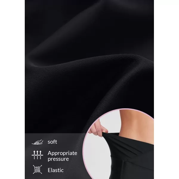 BALEAF Padded Bike Shorts Women Biking Shorts 4D Padding Crossover Biker Underwear with Pockets Cycling Bicycle Spinning04black