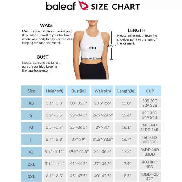 BALEAF Sweatleaf Womens High Neck Longline Sports Bra Workout Padded Tank Top Yoga Racerback Crop Top with Built in BraWhite