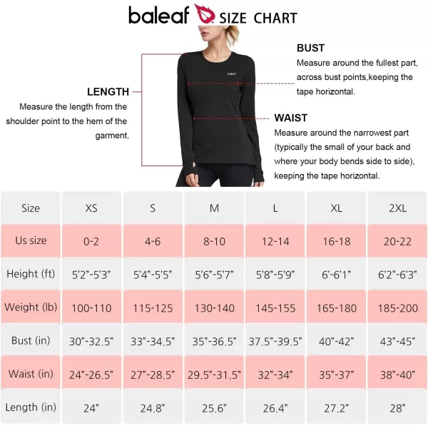 BALEAF Thermal Shirts for Women Long Sleeve Fleece Tops Workout Running Thumbholes Zipper Pocket Cold Weather GearBlack