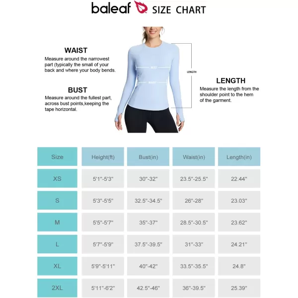 BALEAF Thermal Shirts for Women Long Sleeve Fleece Tops Workout Running Thumbholes Zipper Pocket Cold Weather GearBlueno Pocket