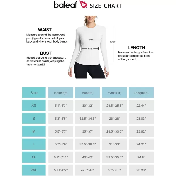 BALEAF Thermal Shirts for Women Long Sleeve Fleece Tops Workout Running Thumbholes Zipper Pocket Cold Weather GearWhiteno Pocket