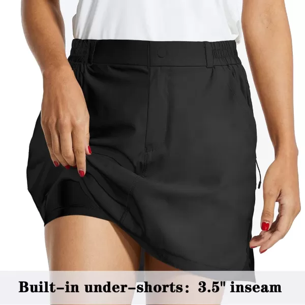 BALEAF Women Golf Skorts 4 Pockets 15 UPF 50 Athletic Skirt Quick Dry Lightweight for TennisHikingEveryday Casual03black