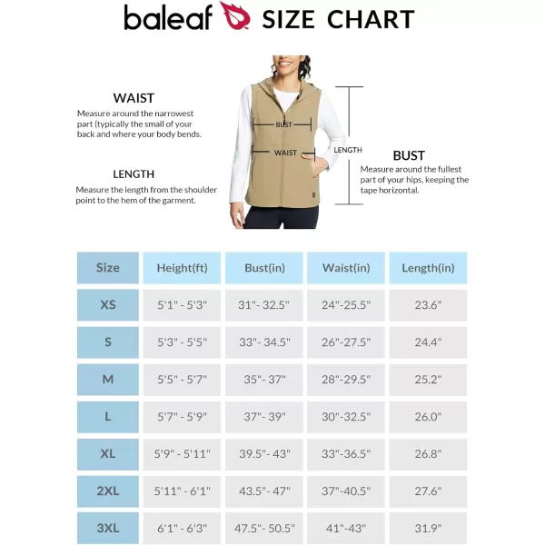 BALEAF Women Vest Lightweight Softshell Hooded Fleece Lined Sleeveless Jacket Windproof for Running Hiking TravelKhaki