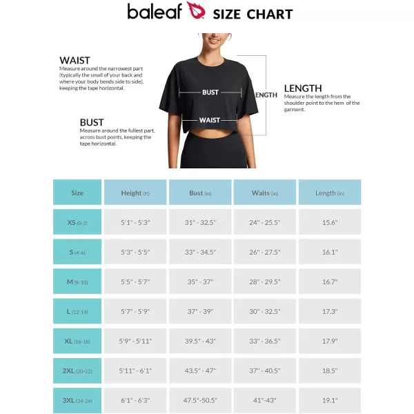 BALEAF Womens   Workout Crop Tops Loose Fit Cute Crewneck Short Sleeve Gym Athletic Casual TShirtsBlack