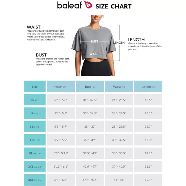 BALEAF Womens   Workout Crop Tops Loose Fit Cute Crewneck Short Sleeve Gym Athletic Casual TShirtsDark Grey