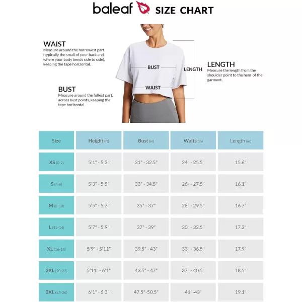 BALEAF Womens   Workout Crop Tops Loose Fit Cute Crewneck Short Sleeve Gym Athletic Casual TShirtsWhite