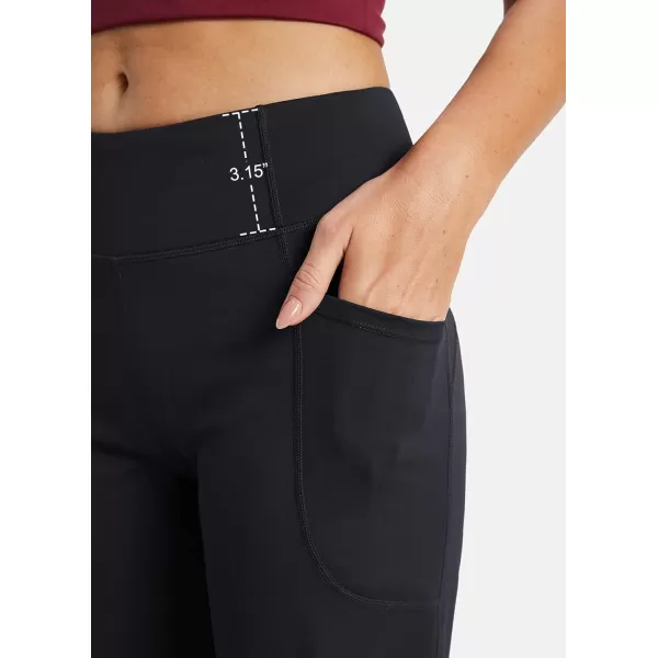 BALEAF Womens 12 Bermuda Shorts Athletic Long Shorts Knee Length Running Workout Stretch PocketsBlack