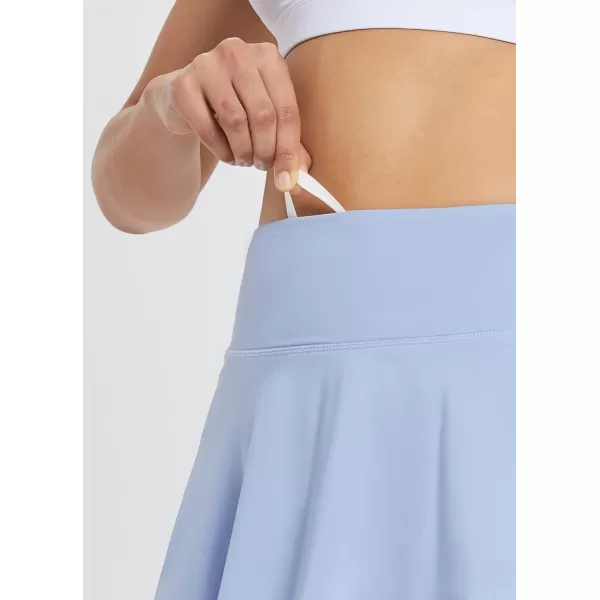 BALEAF Womens 14 Tennis Skirts Golf Skorts with Pockts Pleated Mini Skirt Athletic Workout Liner Shorts Layered RuffleBlue