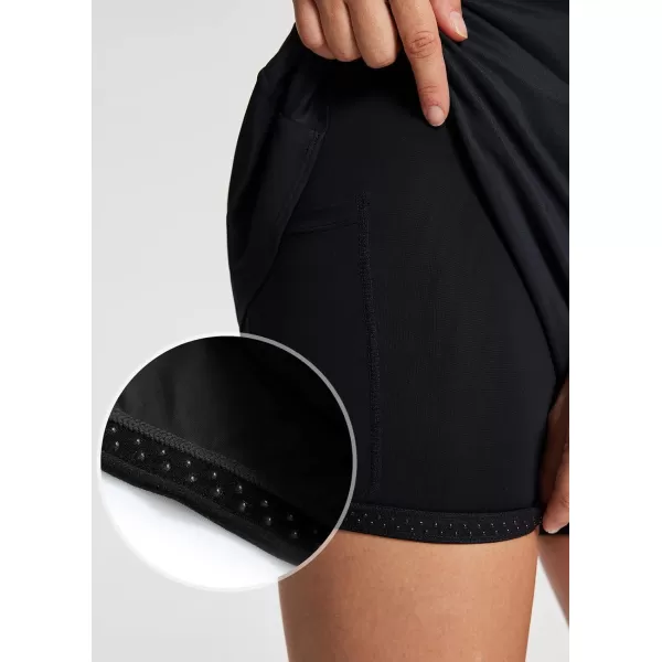 BALEAF Womens 14 Tennis Skirts High Waisted Golf Skorts Skirts Athletic with Shorts PocketsBlack