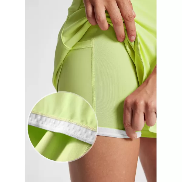 BALEAF Womens 14 Tennis Skirts High Waisted Golf Skorts Skirts Athletic with Shorts PocketsGreen
