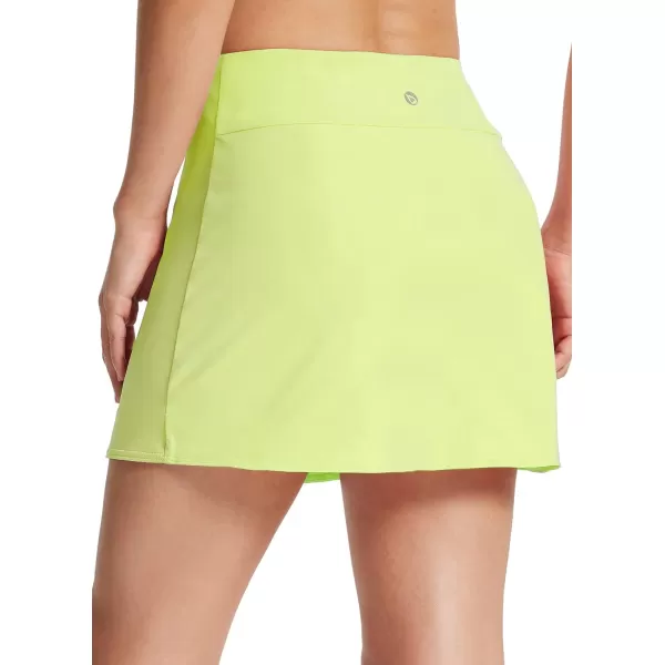 BALEAF Womens 14 Tennis Skirts High Waisted Golf Skorts Skirts Athletic with Shorts PocketsGreen