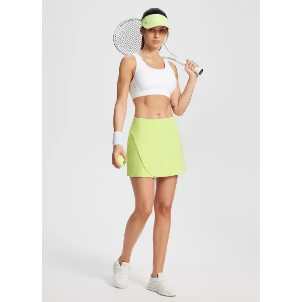 BALEAF Womens 14 Tennis Skirts High Waisted Golf Skorts Skirts Athletic with Shorts PocketsGreen