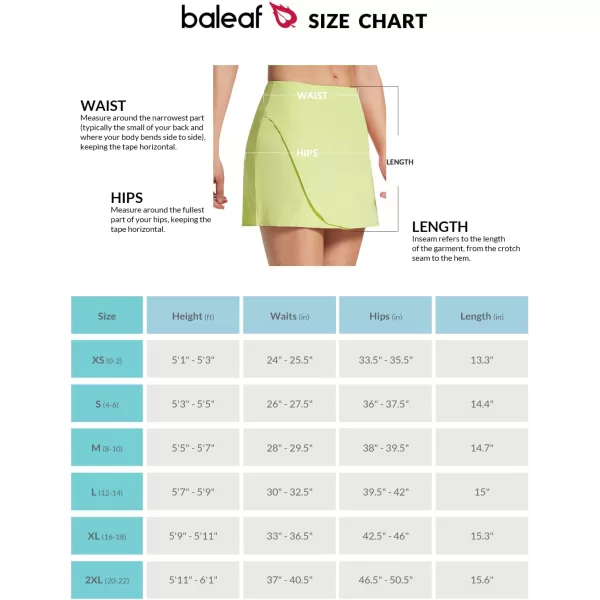 BALEAF Womens 14 Tennis Skirts High Waisted Golf Skorts Skirts Athletic with Shorts PocketsGreen