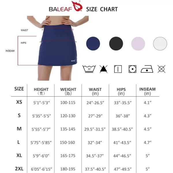 BALEAF Womens 16 Golf Skirts High Waisted Tennis Athletic Running Workout Active Skorts with PocketsNavy