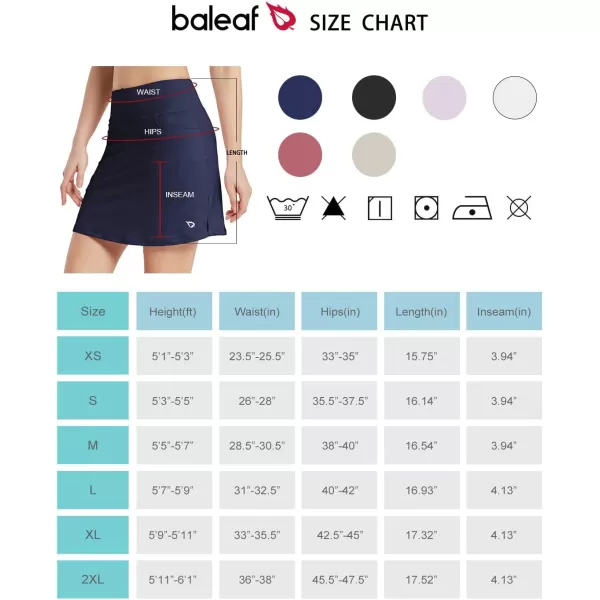 BALEAF Womens 16 Golf Skirts High Waisted Tennis Athletic Running Workout Active Skorts with PocketsNavy