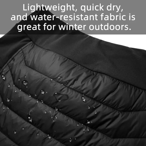 BALEAF Womens 17 Puffer Quilted Skirt Lightweight Insulated Warm Snow Skirts Hiking Running Golf OutdoorsBlack