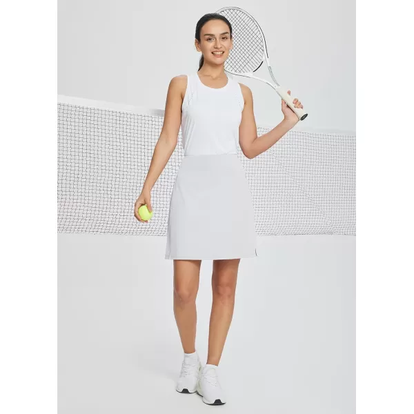 BALEAF Womens 18 Golf Skorts Skirts Knee Length Athletic Tennis Skort Modest Long Casual with Pockets SoftWhite