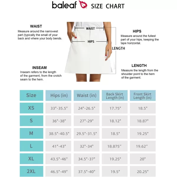 BALEAF Womens 18 Skorts Skirts Casual Knee Length Long Golf Skorts with Pockets Quick Dry Skirts Summer18 Inseamwhite