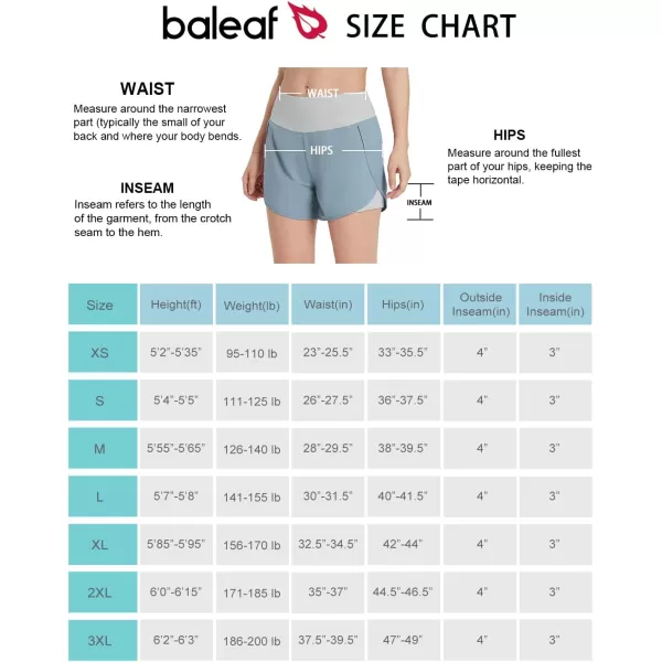 BALEAF Womens 2 in 1 Running Athletic Shorts with Liner Lightweight QuickDry Workout Active Yoga Shorts with PocketsLight Blue