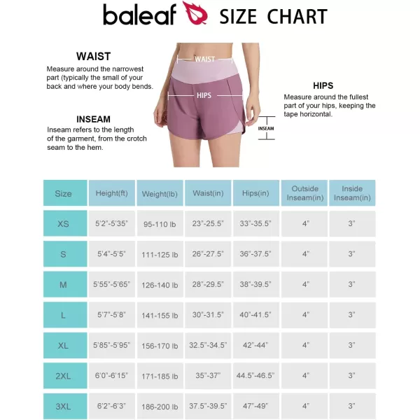 BALEAF Womens 2 in 1 Running Athletic Shorts with Liner Lightweight QuickDry Workout Active Yoga Shorts with PocketsPink