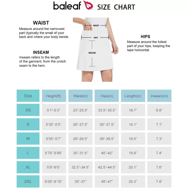 BALEAF Womens 20 Knee Lengh Skorts Skirts Casual Athletic Long Golf Skorts Sports with PocketsWhite