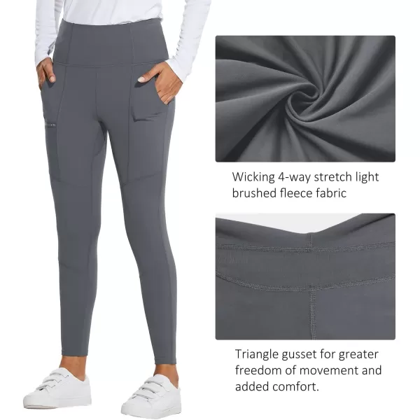 BALEAF Womens 232527 High Waist Leggings Thin Warm Thermal Legging Tummy Control with Zipper Pocket Trail TightsBALEAF Womens 232527 High Waist Leggings Thin Warm Thermal Legging Tummy Control with Zipper Pocket Trail Tights