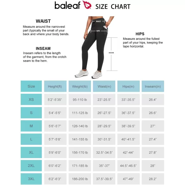 BALEAF Womens 27 Fleece Lined Leggings Water Resistant High Waisted Winter Warm Hiking Running Pants with PocketsNavy