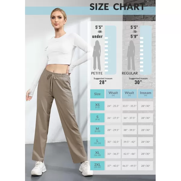 BALEAF Womens 2830 Straight Leg Sweatpants Wide Leg Athletic Lounge Pants Pockets Stretch Soft Workout28brown