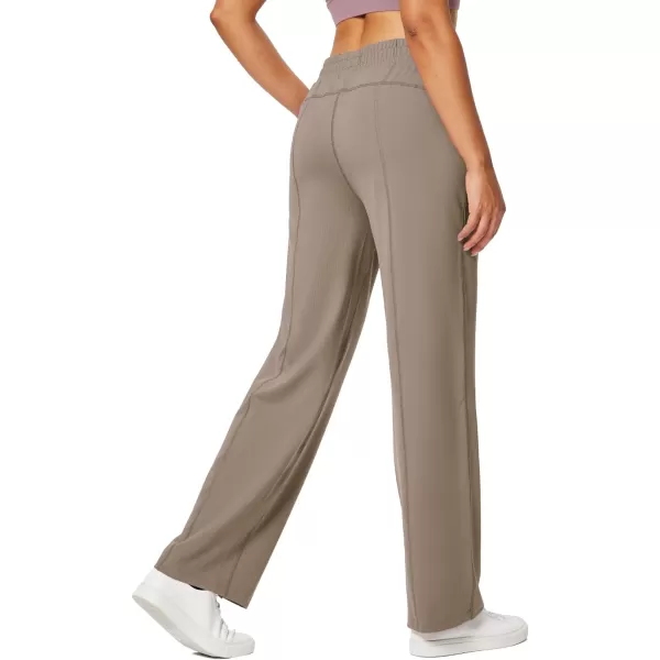 BALEAF Womens 2830 Straight Leg Sweatpants Wide Leg Athletic Lounge Pants Pockets Stretch Soft Workout30brown