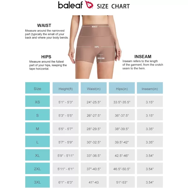 BALEAF Womens 3 High Waisted Swim Bottoms Bathing Suit Boy Shorts Tummy Control Full Coverage Swimsuit Bottoms ModestBrown