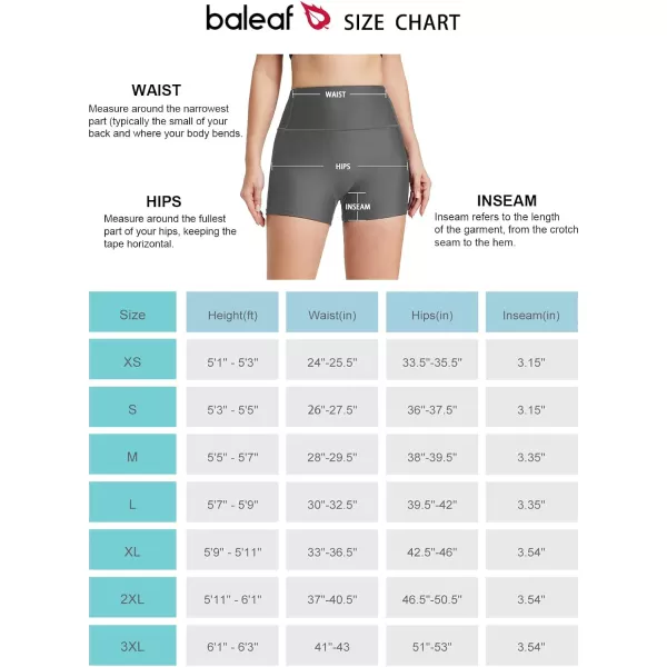 BALEAF Womens 3 High Waisted Swim Bottoms Bathing Suit Boy Shorts Tummy Control Full Coverage Swimsuit Bottoms ModestGrey