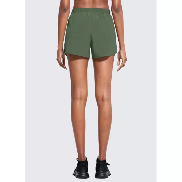 BALEAF Womens 3 Running Athletic Shorts Quick Dry Gym Workout Shorts with PocketsArmy Green