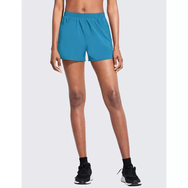 BALEAF Womens 3 Running Athletic Shorts Quick Dry Gym Workout Shorts with PocketsLight Blue