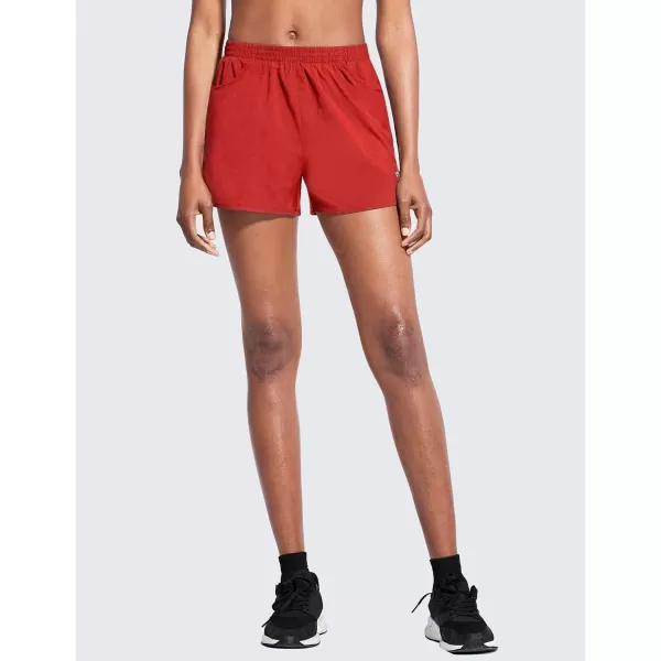 BALEAF Womens 3 Running Athletic Shorts Quick Dry Gym Workout Shorts with PocketsRed