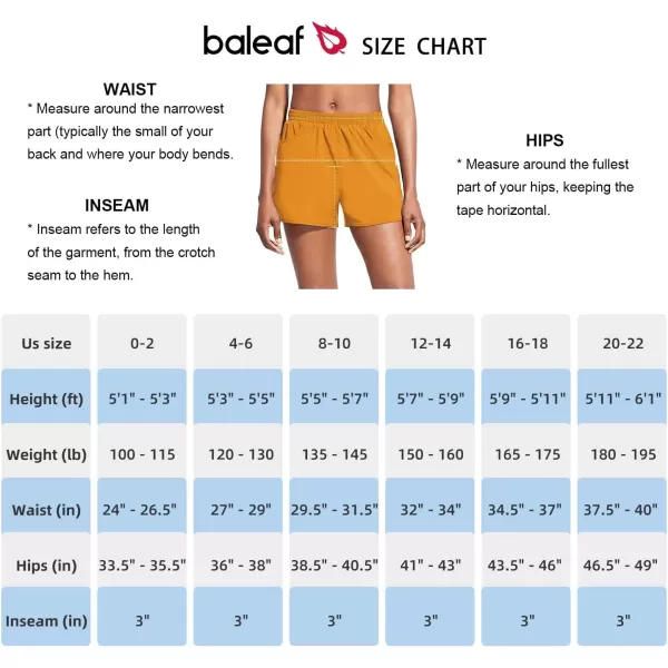 BALEAF Womens 3 Running Athletic Shorts Quick Dry Gym Workout Shorts with PocketsYellow