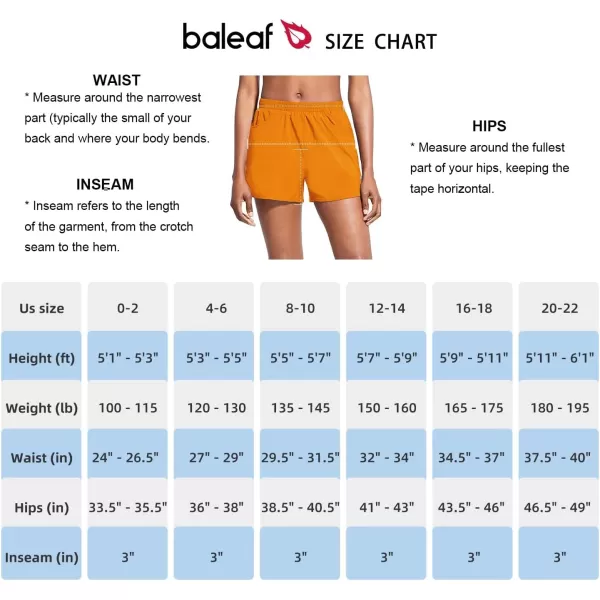 BALEAF Womens 3 Running Athletic Shorts Quick Dry Lightweight Gym Workout Shorts with PocketsBright Marigold