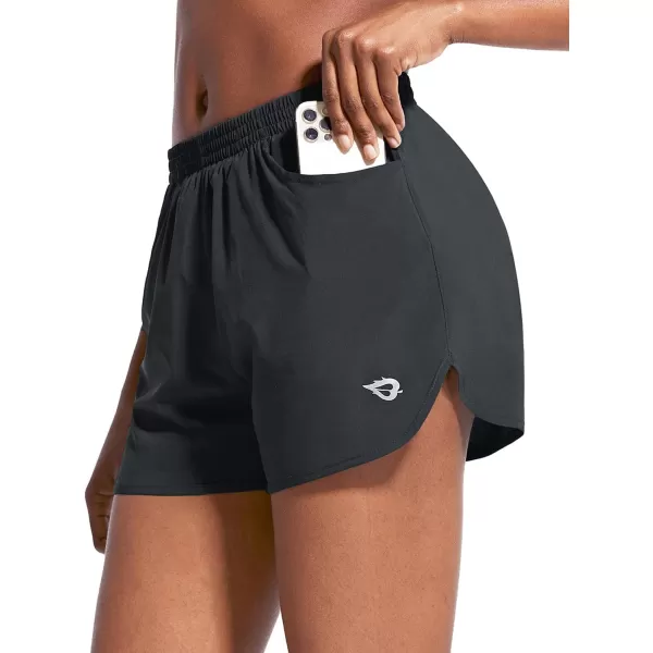 BALEAF Womens 3 Running Athletic Shorts Quick Dry Lightweight Gym Workout Shorts with PocketsGrey