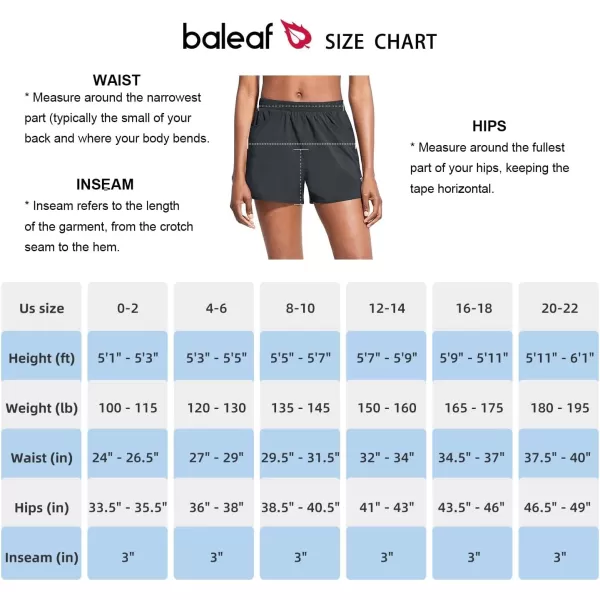 BALEAF Womens 3 Running Athletic Shorts Quick Dry Lightweight Gym Workout Shorts with PocketsGrey