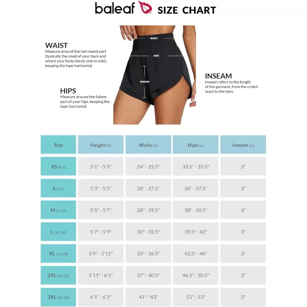 BALEAF Womens 3 Worktout Shorts High Waisted Athletic Running Shorts with Liner Workout Sports Lightweight Quick DryAblack