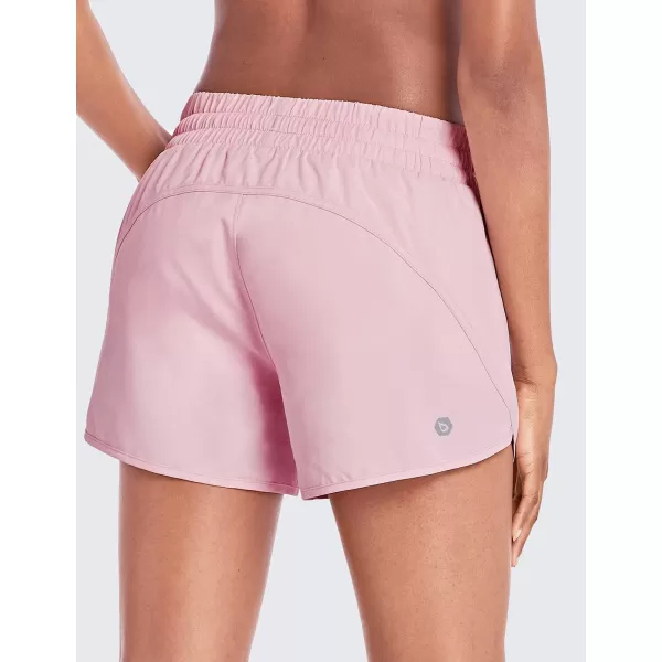 BALEAF Womens 4 Running Athletic Shorts with Liner Zipper Pockets for Workout Gym SportsPink
