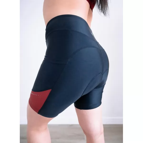 BALEAF Womens 4D Padded Bike Shorts Cycling Underwear with Padding Pockets Bicycle Pants Biking Tights Spin Gear Clothes7 InchAIRIDE Redairide