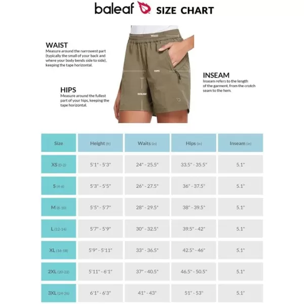 BALEAF Womens 5 Athletic Hiking Shorts Running Zipper Pockets Quick Dry Lightweight for Workout UPF 50Sandy Beige