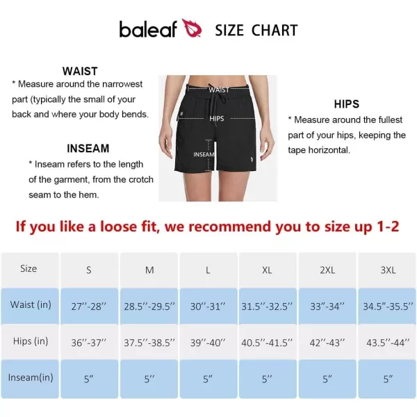 BALEAF Womens 5 Swim Board Shorts Quick Dry Swim Shorts High Waisted Boardshorts with Pockets Liner Beach SurfingAblack Upgrade Waistband