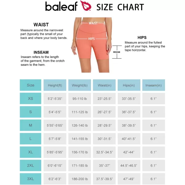 BALEAF Womens 68 High Waisted Biker Shorts with Pockets for Gym Workout Yoga Running Athletic6 Inseam Brick Pink