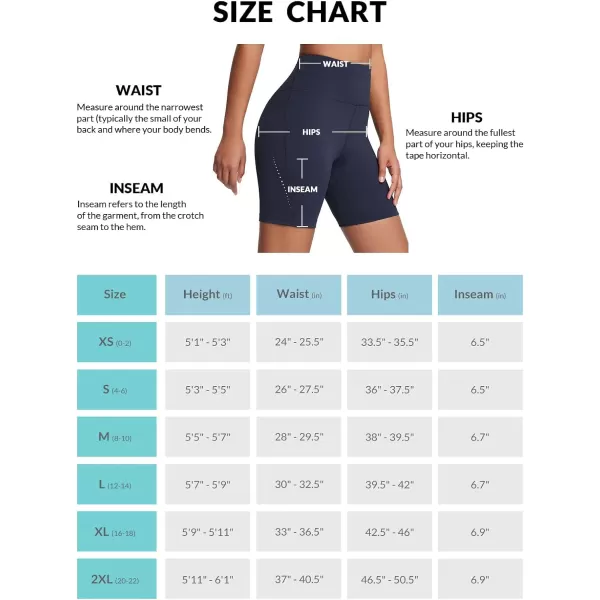 BALEAF Womens 7 Running Shorts High Waisted Biker Compression Quick Dry Workout Athletic Volleyball Zipper PocketNavy