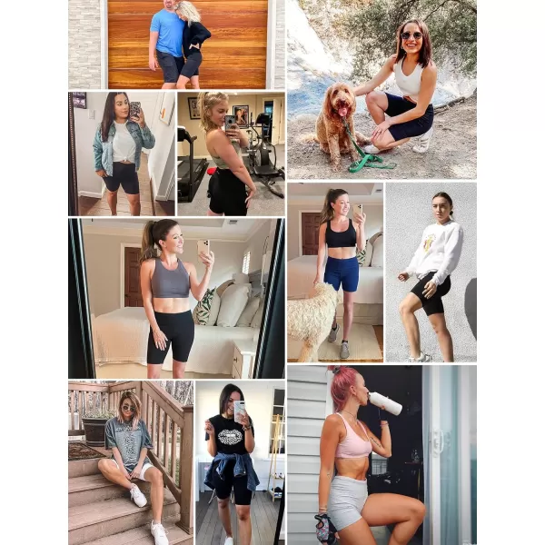 BALEAF Womens 8 7 5 Biker Shorts High Waist Workout Yoga Running Volleyball Spandex Shorts with Pockets5 inches Earth Blue