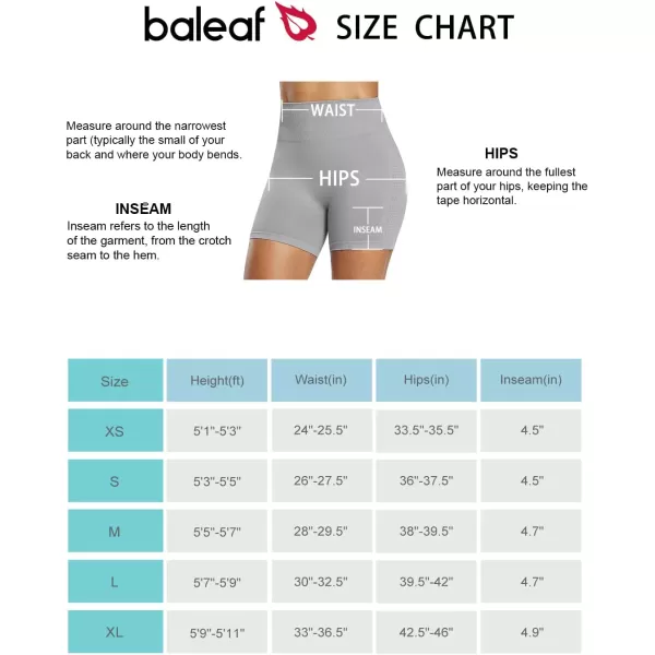 BALEAF Womens 8 7 5 Biker Shorts High Waist Workout Yoga Running Volleyball Spandex Shorts with Pockets5 inches Grey  Seamless Design