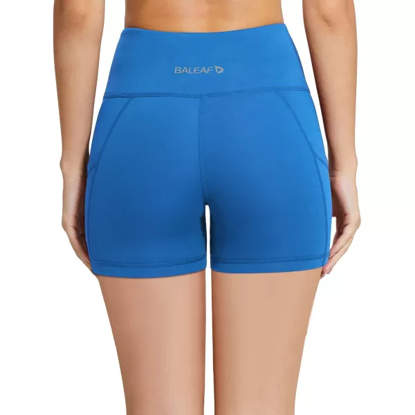 BALEAF Womens 8 7 5 Biker Shorts High Waist Workout Yoga Running Volleyball Spandex Shorts with Pockets5 inches Lapis Blue